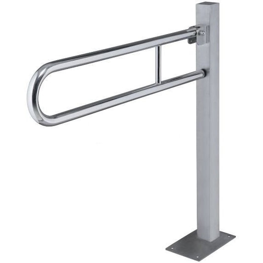 Bemeta Help Bara de sprijin rabatabila freestanding 75 cm, inox lucios, montaj ascuns