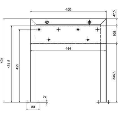 Element montaj scaun dus pentru persoane cu dizabilitati Bemeta Help