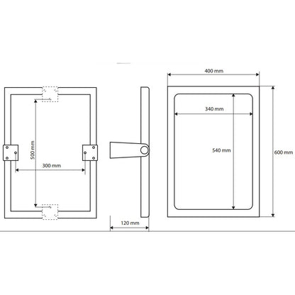 Bemeta Help Oglinda inclinabila dizabilitati 40xH60 cm, alb