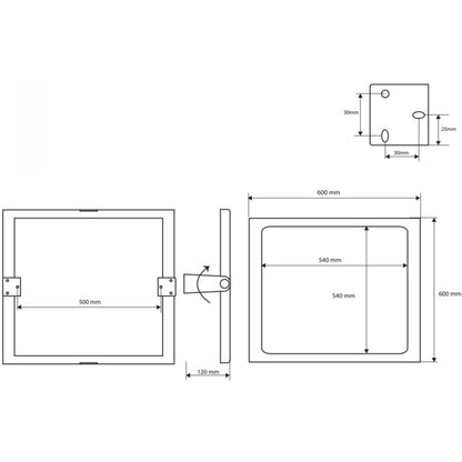 Bemeta Help Oglinda inclinabila dizabilitati 60xH60 cm, alb