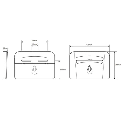 Bemeta Hotel Dispenser protectie colac WC, alb