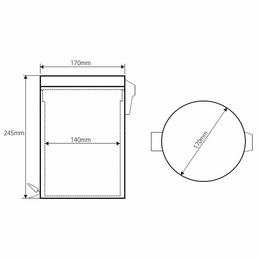 Bemeta Hotel Equipment Cos de gunoi 3 l, inox mat
