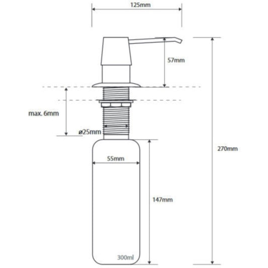 Bemeta Hotel Equipment Dozator sapun lichid H27 cm, crom