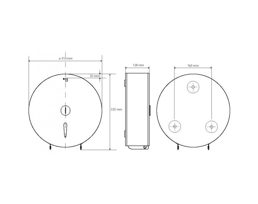 Bemeta Hotel Equipment Suport hartie igienica cu carcasa H33 cm, inox mat
