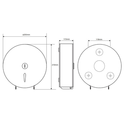Bemeta Hotel Suport hartie igienica cu carcasa H21 cm, inox