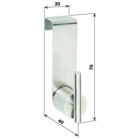 Bemeta Neo Cuier baie cu fixare pe usa, inox