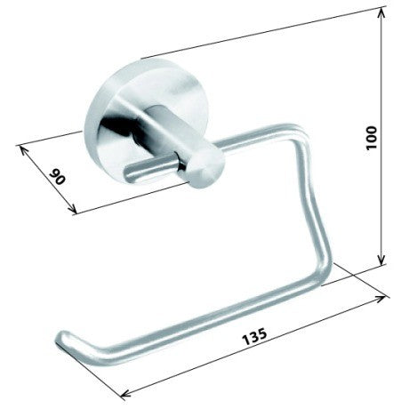 Bemeta Neo Suport hartie igienica fara aparatoare 14 cm, inox