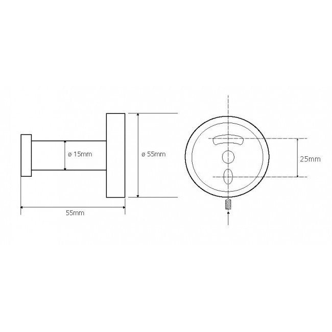 Bemeta Omega Cuier baie 6 cm