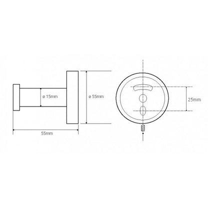 Bemeta Omega Cuier baie 6 cm