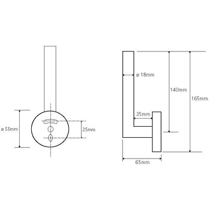 Bemeta Omega Rezerva suport hartie igienica H16.5 cm
