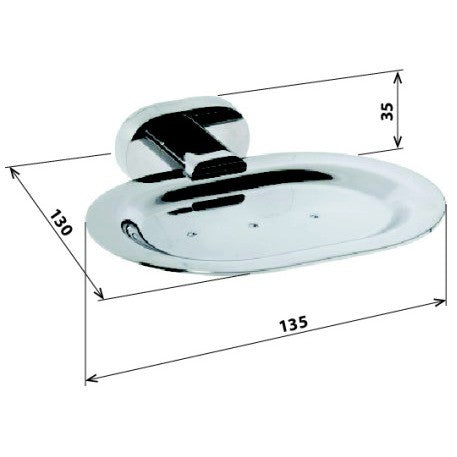 Bemeta Oval Savoniera metalica