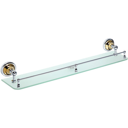 Bemeta Retro Polita din sticla cu margine auriu/crom