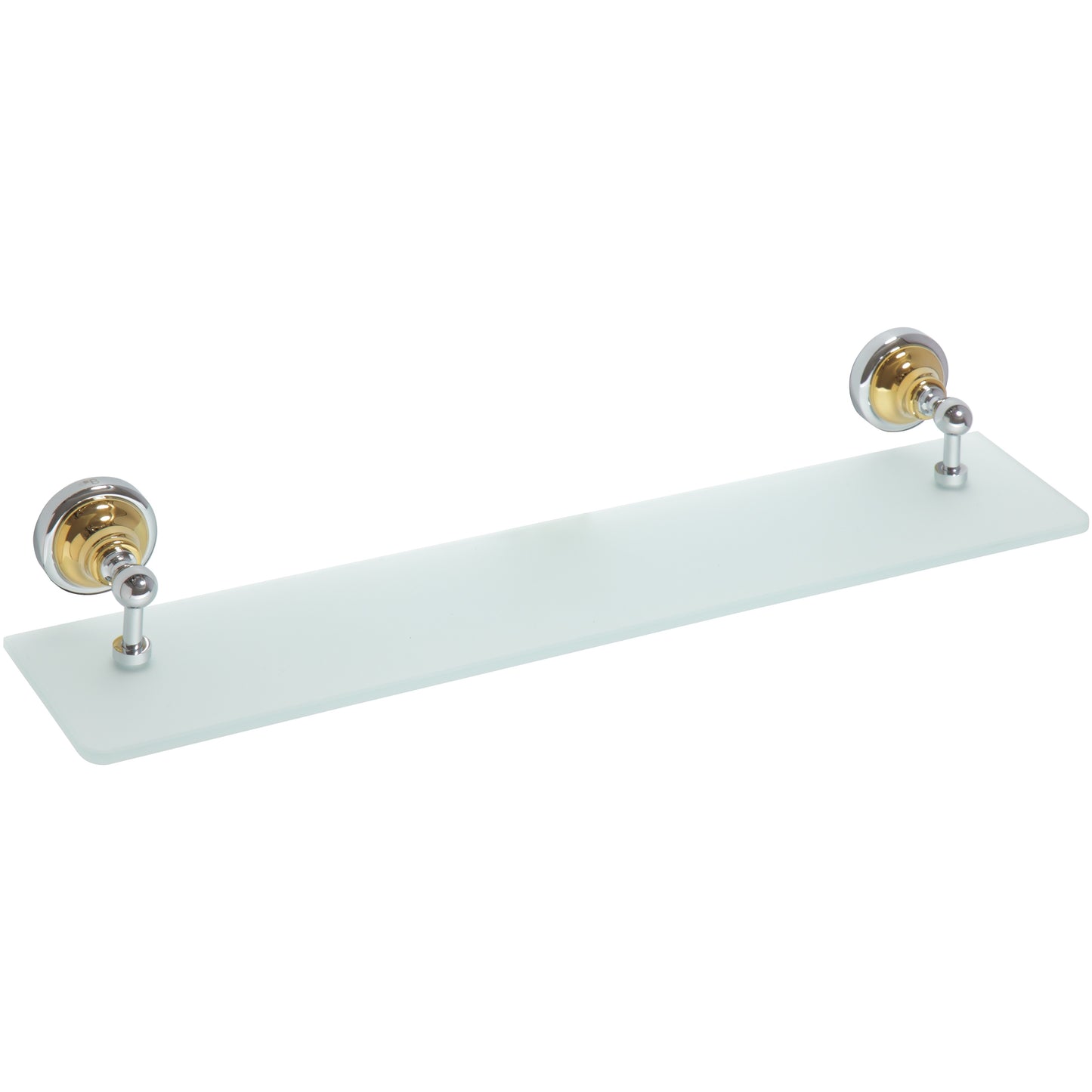 Bemeta Retro Polita din sticla cu prinderi auriu/crom