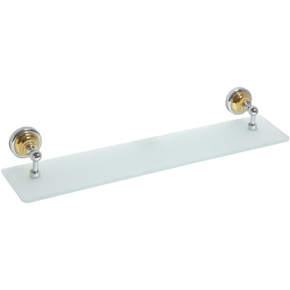 Bemeta Retro Polita din sticla cu prinderi auriu/crom