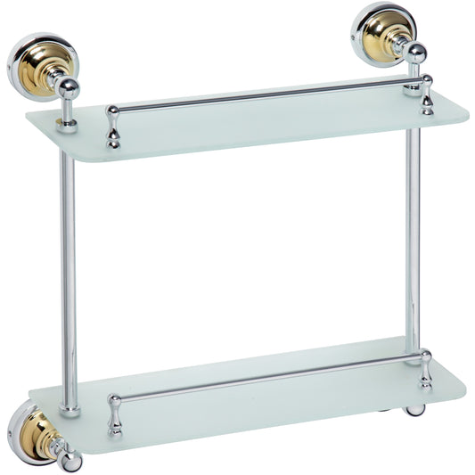 Bemeta Retro Polita dubla din sticla, auriu/crom