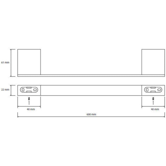 Bemeta Via Suport prosop baie tip bara 60 cm