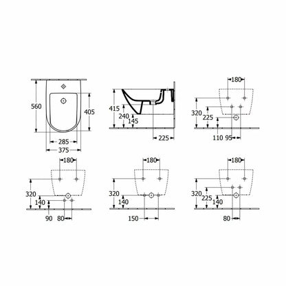 Villeroy & Boch Subway 3.0 Bideu suspendat 37x56 cm