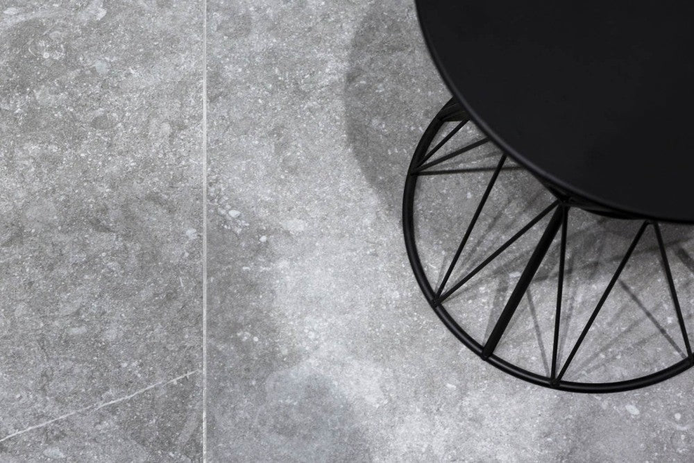 Gresie exterior portelanata rectificata gri 30x60 cm, Marazzi Mystone Bluestone Grigio Strutturato