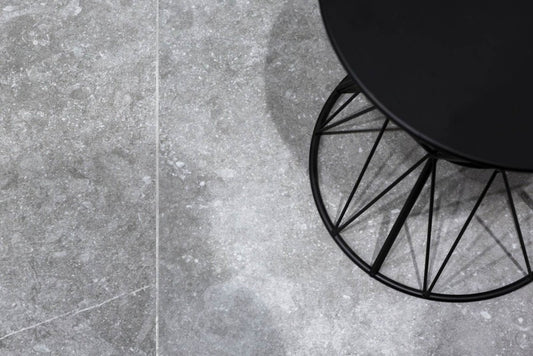 Gresie exterior portelanata rectificata gri 60x60 cm, Marazzi Mystone Bluestone Grigio Strutturato