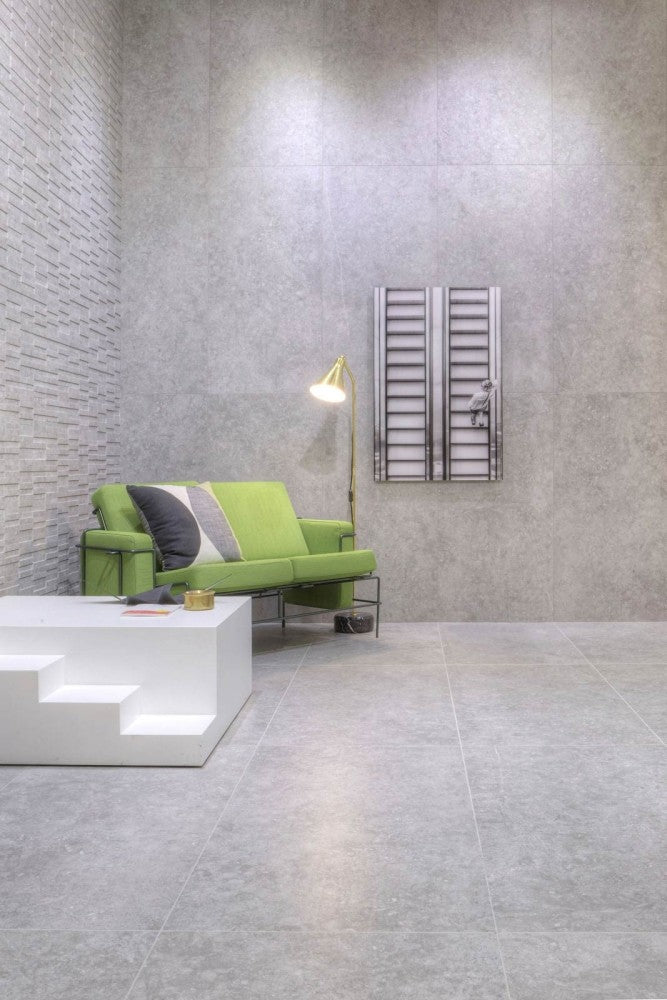 Gresie interior portelanata rectificata gri 60x60 cm, Marazzi Mystone Bluestone Piombo