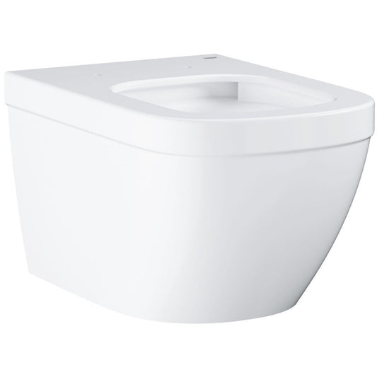 Set Vas WC suspendat cu capac si bideu Grohe Euro Ceramic Rimless 37x54 cm evacuare orizontala