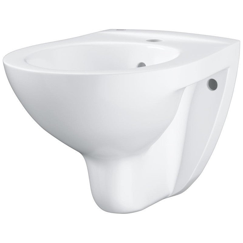 Set Vas WC suspendat cu capac soft close si bideu Grohe Bau Ceramic Rimless 37x53 cm evacuare orizontala