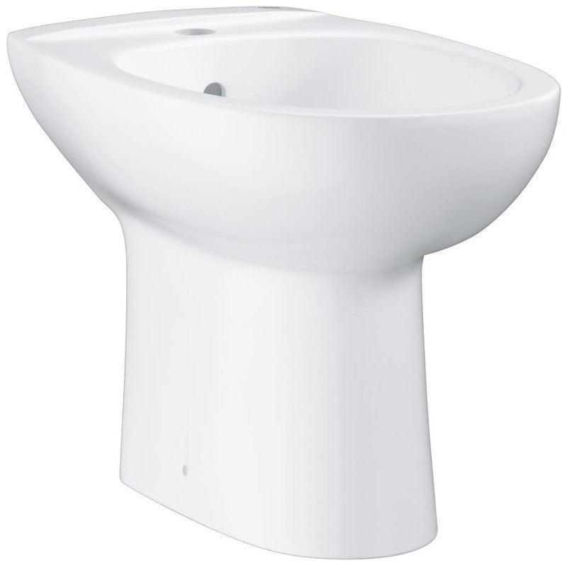 Set Vas WC pe pardoseala cu capac si bideu Grohe Bau Ceramic Rimless 36x52 cm evacuare orizontala