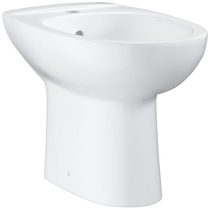 Set Vas WC pe pardoseala cu capac si bideu Grohe Bau Ceramic Rimless 36x52 cm evacuare orizontala