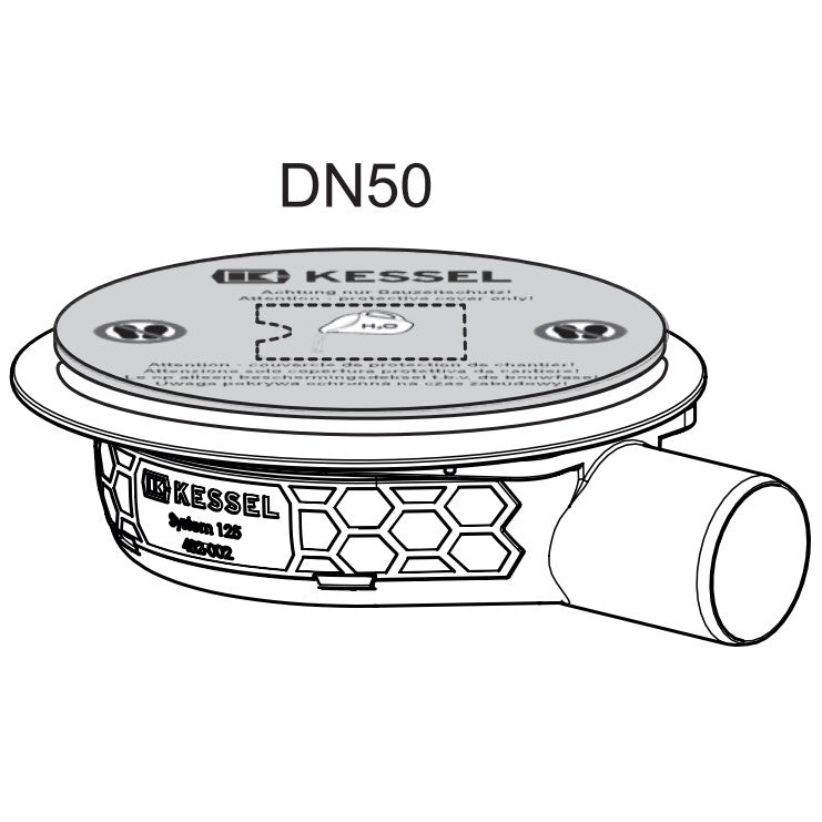 Set promo Sifon pardoseala Kessel System 125 Basic cu capac inox