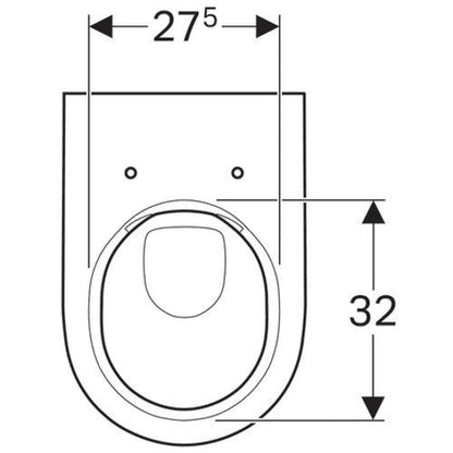 Set Vas WC suspendat cu capac si bideu Geberit Acanto Rimfree 35x51 cm evacuare orizontala