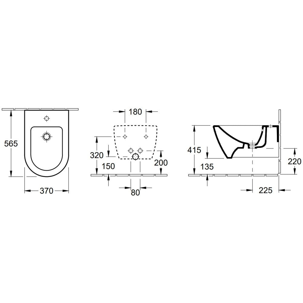 Set Vas WC suspendat cu capac si bideu Villeroy & Boch Subway 2.0 37x56 cm evacuare orizontala, sistem spalare DirectFlush