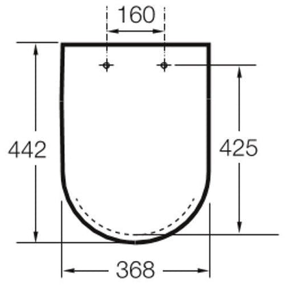 Set Vas WC pe pardoseala cu capac soft close si bideu Roca Inspira Round Rimless 37x65 cm evacuare orizontala sau verticala