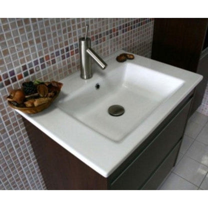 Set promo mobilier baie (masca cu 2 sertare si lavoar) Arthema Vela 65 cm, alb lucios