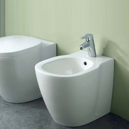 Set Vas WC pe pardoseala cu capac si bideu Ideal Standard Connect 36x55 cm evacuare orizontala