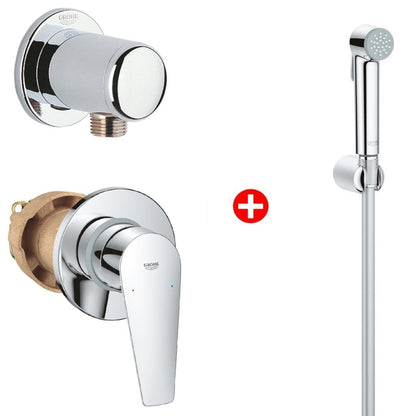 Grohe BauEdge New Set Promo Dus igienic cu baterie incastrata