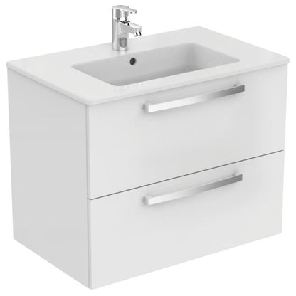 Set promo mobilier baie (masca cu 2 sertare si lavoar) Ideal Standard Tempo 80x44xH55 cm, alb lucios