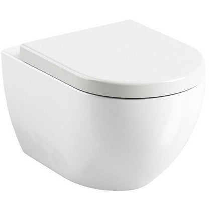 Set Vas WC suspendat cu capac soft close si bideu Ravak Uni Chrome 36x51 cm evacuare orizontala