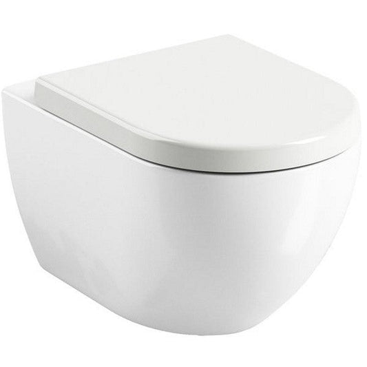 Set Vas WC suspendat cu capac soft close si bideu Ravak Uni Chrome 36x51 cm evacuare orizontala