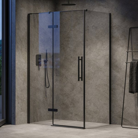 Cabina dus dreptunghiulara cu usa batanta Ravak Cool COSD2+COPS 100x90 cm, profil negru