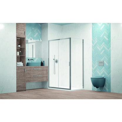 Set promo Cabina dus patrata cu usi glisante Radaway Alienta DWJ+S 100x90 cm, cadita si sifon