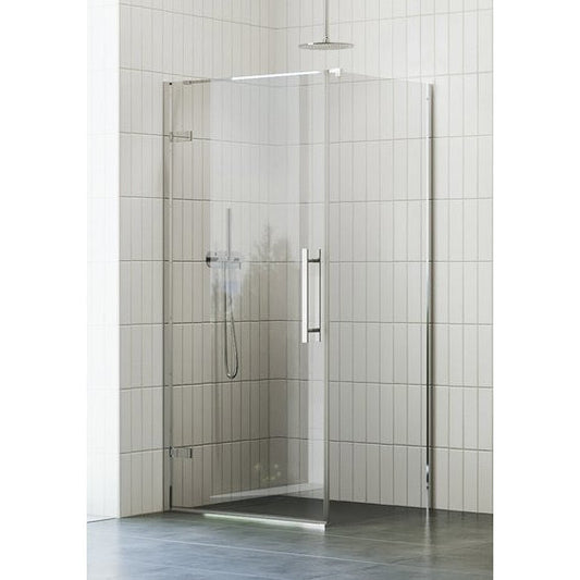Cabina dus dreptunghiulara cu usa batanta Ravak Cool COSD1+COPS 90x80 cm, profil crom