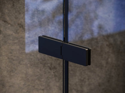 Cabina dus patrata cu usa batanta Ravak Cool COSD1+COPS 90x90 cm, profil negru