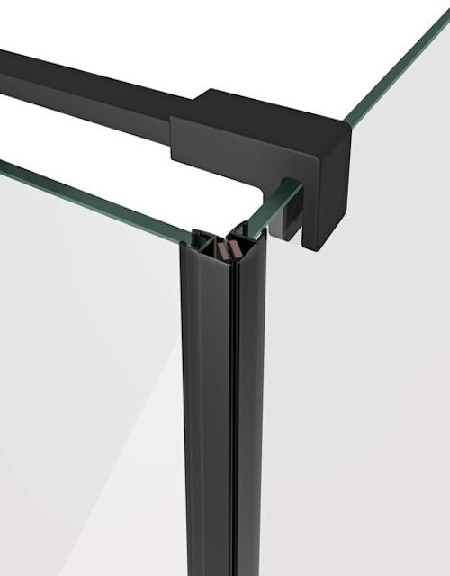 Cabina dus dreptunghiulara cu usa batanta Ravak Cool COSD1+COPS 90x80 cm, profil negru