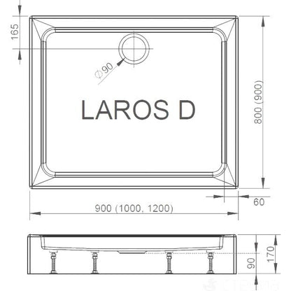 Set promo Cabina dus dreptunghiulara cu usa batanta Radaway Torrenta KDJ 120x80 cm, cadita si sifon