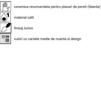Decor interior gri 25x76 cm, Marazzi Pottery Silver/Slate