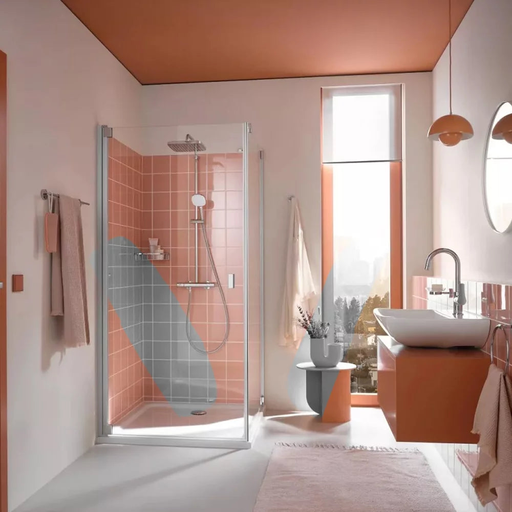 Coloana dus cu baterie si termostat Grohe Tempesta System 250 Cube