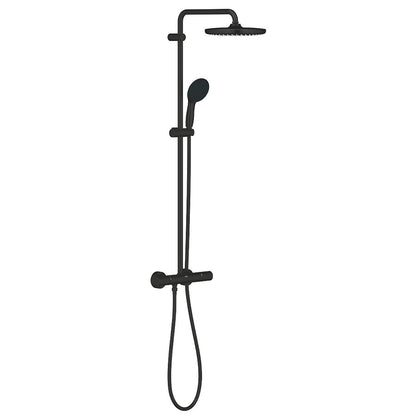 Coloana dus cu baterie si termostat Grohe Tempesta System 250, negru mat