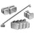 Ravak B Set BSDPS Set balamale, brate stabilizatoare si manere cabina de dus, 80/90, montaj stanga