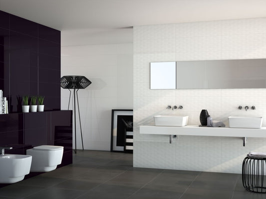 Faianta baie / bucatarie alba 25x76 cm, Marazzi Absolute White Soul White Matt