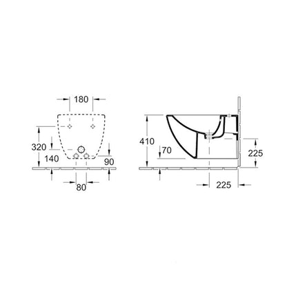 Villeroy & Boch Subway 2.0 Bideu suspendat 37x56 cm